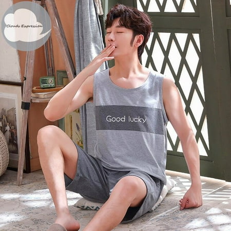 QWZNDZGR Summer Men Pyjamas Sleeveless Cotton Cartoon Pajamas Set Casual Sleepwear Pyjamas Night Suits Pijamas Plus Size 4XL Homewear
QWZNDZGR Summer Men Pyjamas Sleeveless Cotton Cartoon Pajamas Set Casual Sleepwear Pyjamas Night Suits Pijamas Plus Size 4XL Homewear