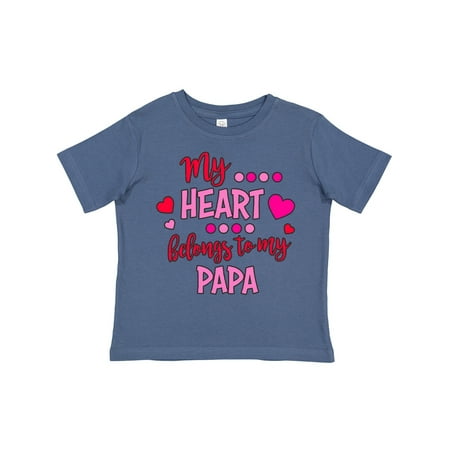 Inktastic My Heart Belongs to My Papa Gift Toddler Boy or Toddler Girl T-Shirt