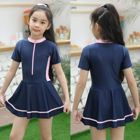 Gubotare Short Swimsuit Baby Toddler Beach Sleeve Swimwear Girl Outfits Solid Girls Swimwear Girl Bathing Suit Navy 5-6 Years
Gubotare Short Swimsuit Baby Toddler Beach Sleeve Swimwear Girl Outfits Solid Girls Swimwear Girl Bathing Suit Navy 5-6 Years
