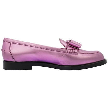 Salvatore Ferragamo Ladies Flamingo Leather Viva Loafers Brand Size 8