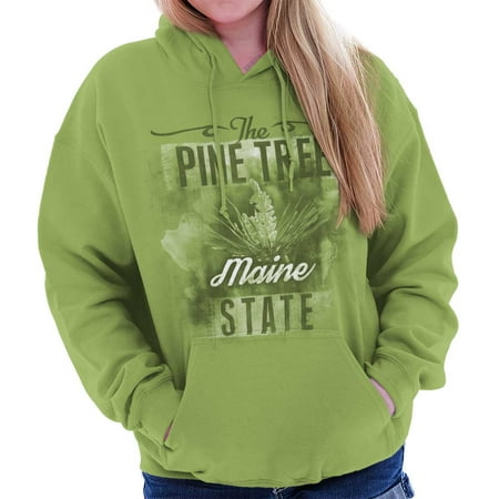 Brisco Brands Maine Flower White Pine Tassel Pullover Hoodie For Women