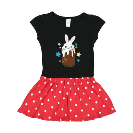 Inktastic Easter Chocolate Bunny Drink with Stars Gift Toddler Girl Dress