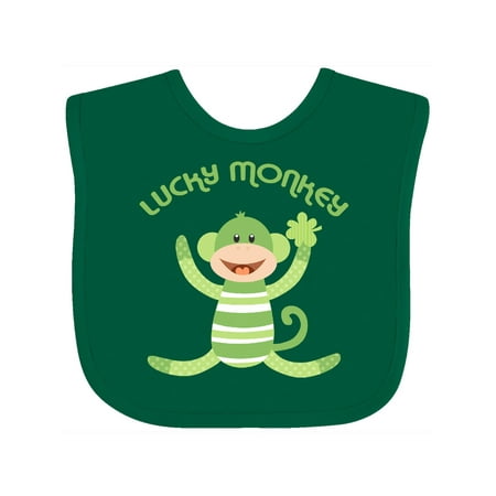Inktastic Lucky Sock Monkey Gift Baby Boy or Baby Girl Bib