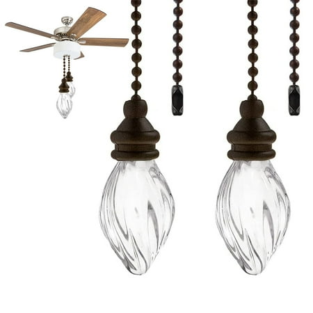 Saim 2Pcs Ceiling Fan Pull Chain Set 12 inch Fan Pull Chain Extender with Crystal Glass Pendant Decor
Saim 2Pcs Ceiling Fan Pull Chain Set 12 inch Fan Pull Chain Extender with Crystal Glass Pendant Decor