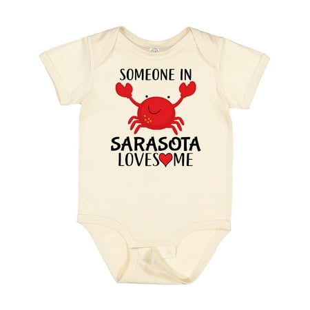 Inktastic Someone in Sarasota Loves Me Gift Baby Boy or Baby Girl Bodysuit