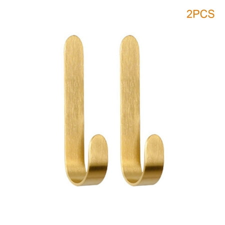 2pcs Bathroom Kitchen proof Wall Mounted Brass Hook Clothes Hanger Foyer