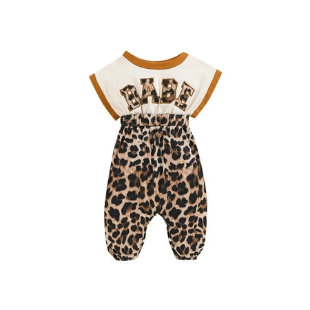 Suanret Newborn Baby Girls Short Sleeve Romper with Camouflage Leopard Babe Letter Jumpsuit Summer Clothes Leopard 12-18 Months
Suanret Newborn Baby Girls Short Sleeve Romper with Camouflage Leopard Babe Letter Jumpsuit Summer Clothes Leopard 12-18 Months