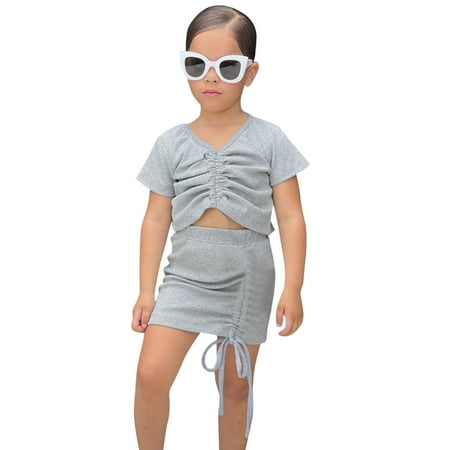 Toddler Kids Baby Girls Outfit Ruffles Short Sleeve T-Shirt Tops+ Solid Skirts 2Pcs Outfits Clothes Set Clothing For Girl
Toddler Kids Baby Girls Outfit Ruffles Short Sleeve T-Shirt Tops+ Solid Skirts 2Pcs Outfits Clothes Set Clothing For Girl