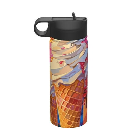 Adobk Trio Of Dripping Cones Print Water Bottle 18oz Sports Insulated Kettle for Cycling Gym Basketball Outdoor Suitable as a Present
Adobk Trio Of Dripping Cones Print Water Bottle 18oz Sports Insulated Kettle for Cycling Gym Basketball Outdoor Suitable as a Present