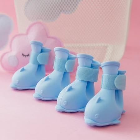 CUH 4PCS/Set Cartoon Elastic Rain Boots Durable Summer Pet Supplies Booties PU Lightweight Winter Paw Protector Blue 1#(S)
CUH 4PCS/Set Cartoon Elastic Rain Boots Durable Summer Pet Supplies Booties PU Lightweight Winter Paw Protector Blue 1#(S)