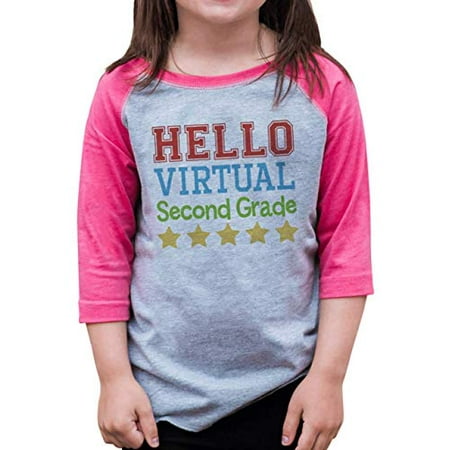7 ate 9 Apparel Girls Hello Virtual 2nd Grade Pink Shirt