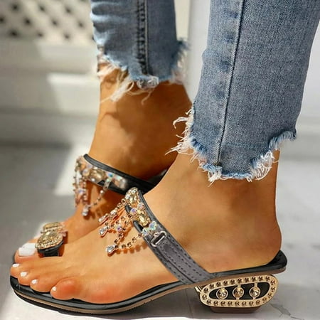 Women s Ladies Fashion Outdoor Toe Ring Slippers Thick Heel Party Shoes Note Please Buy One Or Two Sizes Larger
Women s Ladies Fashion Outdoor Toe Ring Slippers Thick Heel Party Shoes Note Please Buy One Or Two Sizes Larger