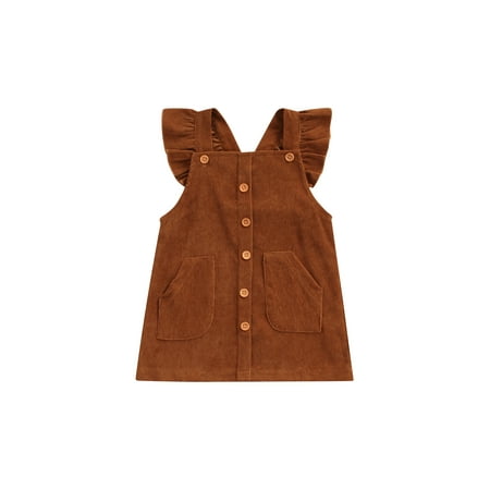 Nokpsedcb Toddlers Kid Girls Fall Outfits Solid Color Corduroy Square Neck Suspenders Skirt with Pockets Brown 18-24 Months
Nokpsedcb Toddlers Kid Girls Fall Outfits Solid Color Corduroy Square Neck Suspenders Skirt with Pockets Brown 18-24 Months