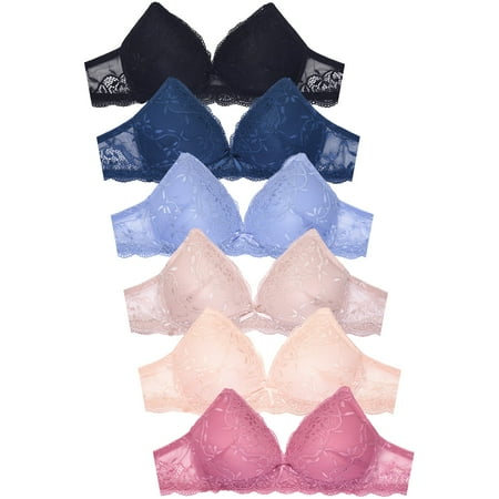 247 Frenzy Women s Essentials Sofra PACK OF 6 Full Coverage Wire-Free Textured Bras
247 Frenzy Women s Essentials Sofra PACK OF 6 Full Coverage Wire-Free Textured Bras