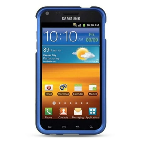 Insten Rubber Coated Hard Snap-in Case Cover For Samsung Galaxy S2 Epic 4G Touch D710 Sprint, Blue