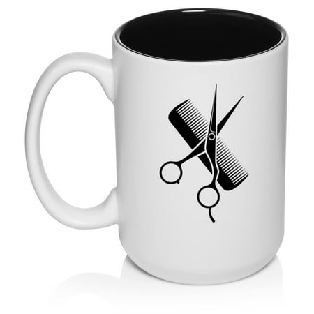 Hairdresser Cutting Scissors Comb Hair Stylist Ceramic Coffee Mug Tea Cup Gift for Her Sister Wife Friend Coworker Boss Retirement Birthday Cute Beauty Salon Housewarming (15oz White)
Hairdresser Cutting Scissors Comb Hair Stylist Ceramic Coffee Mug Tea Cup Gift for Her Sister Wife Friend Coworker Boss Retirement Birthday Cute Beauty Salon Housewarming (15oz White)