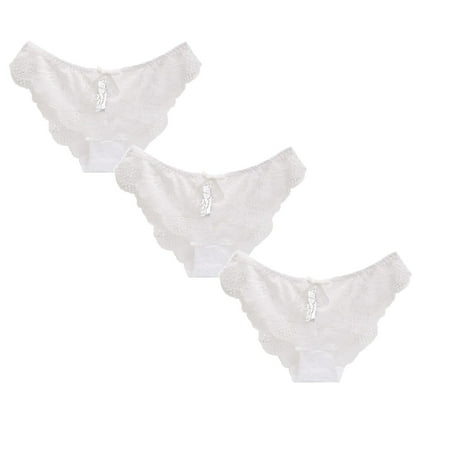Womens Underwear Brief Low Waist Comfortable Hollow Lace Ruffle Bow Panties3PC
Womens Underwear Brief Low Waist Comfortable Hollow Lace Ruffle Bow Panties3PC
