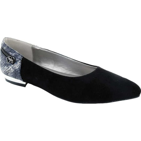 Women s Bellini Novatoo Flat Black/Grey Snake Microsuede 11 M