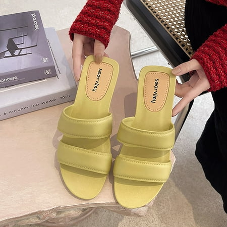 LIANGP Ladies Slippers Women Wear Sandals Outer Casual Slippers Fashion Flat Bottomed Color And Solid Women Slipper Women s Shoes Green Size 6.5
LIANGP Ladies Slippers Women Wear Sandals Outer Casual Slippers Fashion Flat Bottomed Color And Solid Women Slipper Women s Shoes Green Size 6.5