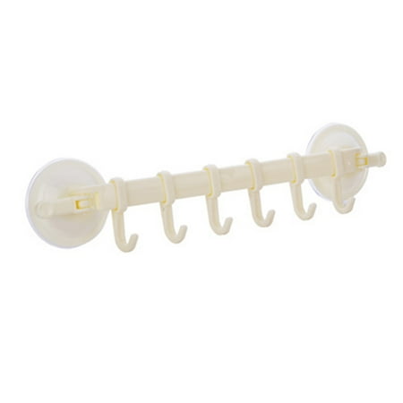 HOMEMAXS Nail Free Hangers Six Hooks Row Locked Suction Cup Multifunctional Adjustable Wall Hooks (Beige)
HOMEMAXS Nail Free Hangers Six Hooks Row Locked Suction Cup Multifunctional Adjustable Wall Hooks (Beige)