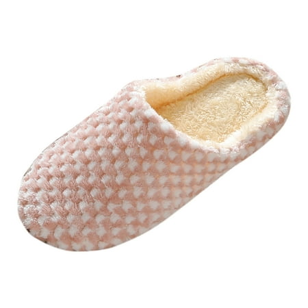 

WANYNG 2022 New Polka Dot Mute Japanese Indoor Slippers Wooden Floor Home Non Slip Couple Men And Women Plus Size Cotton Slippers Memory Slides for Women Slippers for Women like