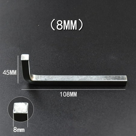 BAMILL L Shape Square Head Wrench Square Key 4 Point Wrench Screwdriver Set 3-10mm