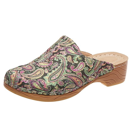 Pgeraug slippers for women Womens Ladies Fashion Vintage Floral Printed Slip On Squared Toe Sandals Shoes women shoes Green 37
Pgeraug slippers for women Womens Ladies Fashion Vintage Floral Printed Slip On Squared Toe Sandals Shoes women shoes Green 37