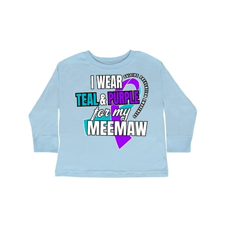 Inktastic Suicide Prevention I Wear Teal and Purple for My Meemaw Gift Toddler Boy or Toddler Girl Long Sleeve T-Shirt
Inktastic Suicide Prevention I Wear Teal and Purple for My Meemaw Gift Toddler Boy or Toddler Girl Long Sleeve T-Shirt