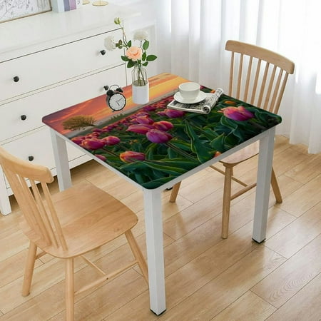 Facannap Tulips Sunset Tree Square Table Cover Oil Resistant Wear Resistant Reusable Desktop Protection Waterproof 100% Polyester Fiber 46*46
Facannap Tulips Sunset Tree Square Table Cover Oil Resistant Wear Resistant Reusable Desktop Protection Waterproof 100% Polyester Fiber 46*46