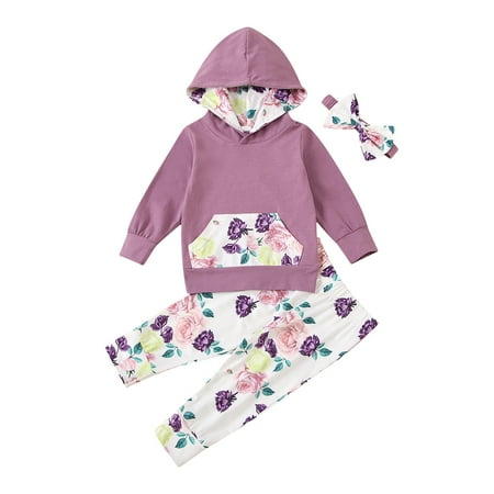 Dadaria Toddler Sweatshirt 0-24M Newborn Infant Baby Boys Girls Print Hooded Sweartshirt+Pants+Hairband Outfits Purple 90 Toddler
Dadaria Toddler Sweatshirt 0-24M Newborn Infant Baby Boys Girls Print Hooded Sweartshirt+Pants+Hairband Outfits Purple 90 Toddler