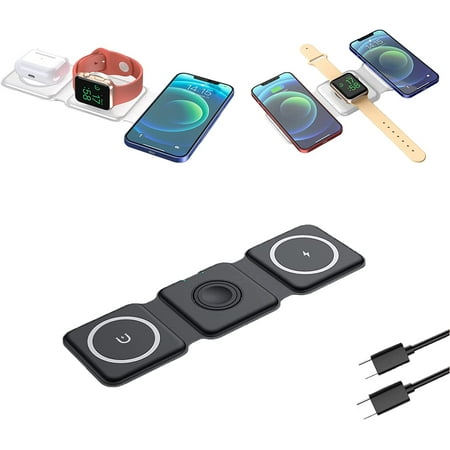 The Ultimate 3-in-1 Charger Versa Charger 3 in 1 Foldable 3-in-1 Wireless Charging Station with Floating Stand Compatible with Apple Products
The Ultimate 3-in-1 Charger Versa Charger 3 in 1 Foldable 3-in-1 Wireless Charging Station with Floating Stand Compatible with Apple Products