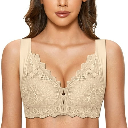 Bras For Women No Steel Ring French Front Close T Back Plus Size Seamless Unlined Large Bust Bra Underwear
Bras For Women No Steel Ring French Front Close T Back Plus Size Seamless Unlined Large Bust Bra Underwear