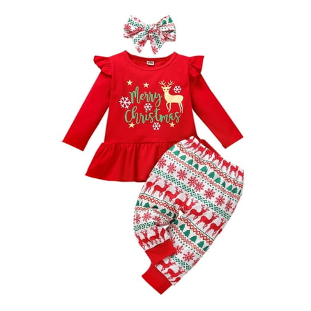 Baby Summer Dress Suit Toddler Baby Girls Christmas Xmas Cartoon Deer Letter Printed Ruffles Tops+Pants Outfits Baby Summer Autumn Clothing
Baby Summer Dress Suit Toddler Baby Girls Christmas Xmas Cartoon Deer Letter Printed Ruffles Tops+Pants Outfits Baby Summer Autumn Clothing