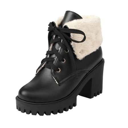 PMUYBHF Ladies Fashion British Winter Plush Solid Leather Lace up Thick High Heel Short Boots 48.98
PMUYBHF Ladies Fashion British Winter Plush Solid Leather Lace up Thick High Heel Short Boots 48.98