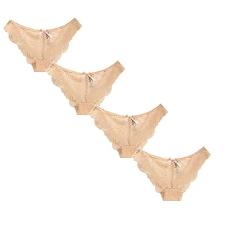 Womens Underwear Brief Low Waist Comfortable Hollow Lace Ruffle Bow Panties4PC
Womens Underwear Brief Low Waist Comfortable Hollow Lace Ruffle Bow Panties4PC