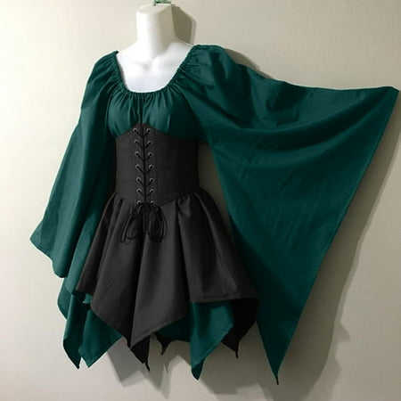 KAFEUPS Halloween Women Cosplay Costumes Gothic Retro Long Sleeve Corset Dress
KAFEUPS Halloween Women Cosplay Costumes Gothic Retro Long Sleeve Corset Dress