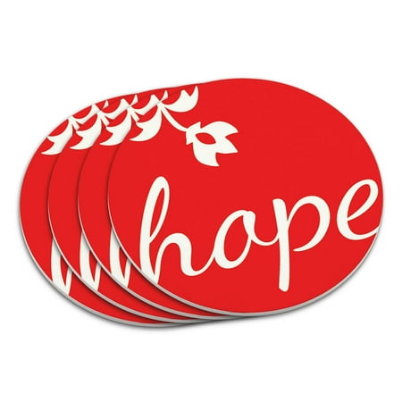 Elegant Hope Red Christmas Coaster Set