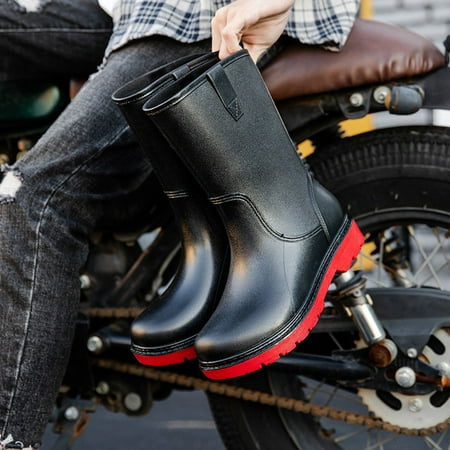 New Men‘s Rain Boots Long Tube Water Shoes Non-slip Waterproof Safety Work Shoes Black Red Platform Knee-high Rainboots Galoshes
New Men‘s Rain Boots Long Tube Water Shoes Non-slip Waterproof Safety Work Shoes Black Red Platform Knee-high Rainboots Galoshes