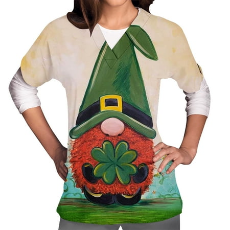 St. Patrick s Day Scrub Top for Women Floral Nurse Uniform V Neck Working Uniform Funny Shirt Holiday 2 Pocket Workwear
St. Patrick s Day Scrub Top for Women Floral Nurse Uniform V Neck Working Uniform Funny Shirt Holiday 2 Pocket Workwear