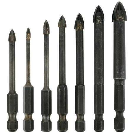 THREN 7Pcs Drill Bit Set 1/4 Inch Hex Shank Triangle Drill Bit Set Carbide 3/4/5/6/8/10/12mm Masonry Drill Bit Set Fast Precision Punching Drill Bit Kit for Tiles Mirrors Glass Ceramic
THREN 7Pcs Drill Bit Set 1/4 Inch Hex Shank Triangle Drill Bit Set Carbide 3/4/5/6/8/10/12mm Masonry Drill Bit Set Fast Precision Punching Drill Bit Kit for Tiles Mirrors Glass Ceramic