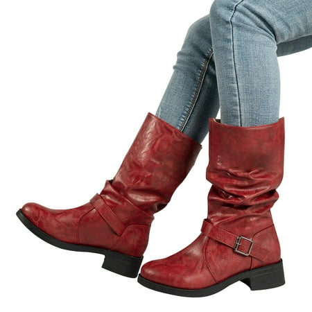 Luxalzxs Winter Boots for Women Fashion Round Toe Buckle Strap Chunky Heels Non-Slip Mid-Calf Boots Retro Comfortable Casual Ladies Footwear Shoes
Luxalzxs Winter Boots for Women Fashion Round Toe Buckle Strap Chunky Heels Non-Slip Mid-Calf Boots Retro Comfortable Casual Ladies Footwear Shoes