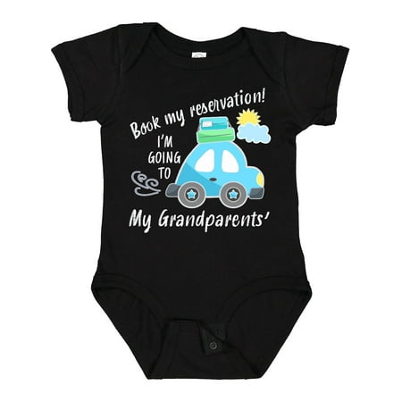 Inktastic Book My Reservation! I m Going to My Grandparents Gift Baby Boy or Baby Girl Bodysuit
Inktastic Book My Reservation! I m Going to My Grandparents Gift Baby Boy or Baby Girl Bodysuit