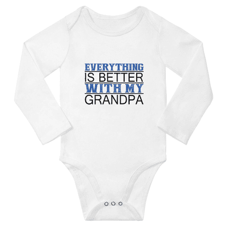 Everything is Better with Grandpa I Love Grandpa Cute Baby Long Sleeve Clothing Bodysuits Boy Girl Unisex (White 12-18M)
Everything is Better with Grandpa I Love Grandpa Cute Baby Long Sleeve Clothing Bodysuits Boy Girl Unisex (White 12-18M)