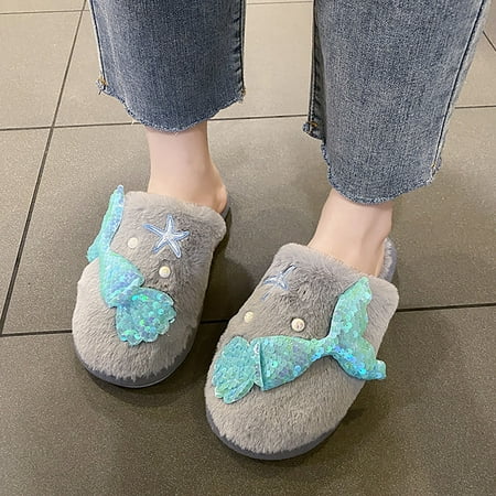 Cathalem Plush House Slippers for Women Fashion Winter Women Slippers Round Toe Flat Bottom Non Slip Plush Oh Yeah Slippers Women Grey 8
Cathalem Plush House Slippers for Women Fashion Winter Women Slippers Round Toe Flat Bottom Non Slip Plush Oh Yeah Slippers Women Grey 8