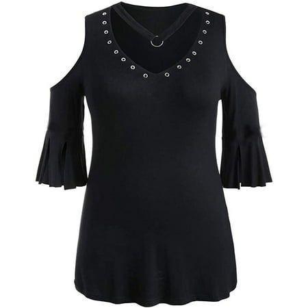 Owordtank Summer Tops for Women V Neck Short Sleeve T Shirts Bandage Solid Color Plus Size Corset Tops Black 4XL
Owordtank Summer Tops for Women V Neck Short Sleeve T Shirts Bandage Solid Color Plus Size Corset Tops Black 4XL