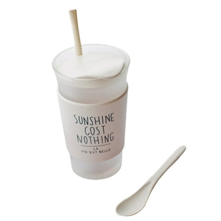 BONYOUN 400ml Glass Coffee Cup Frosted Scald-proof Portable Wheat Straw Glass Water Bottle with Lid
BONYOUN 400ml Glass Coffee Cup Frosted Scald-proof Portable Wheat Straw Glass Water Bottle with Lid