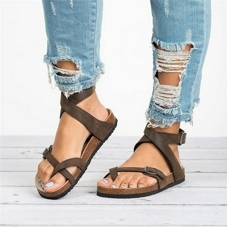 HIMIWAY Sandals Women Women s Sandals Women s Roman Vintage Plus Size Leather Thick Bottom Clipped Toe Sandals Brown 39
HIMIWAY Sandals Women Women s Sandals Women s Roman Vintage Plus Size Leather Thick Bottom Clipped Toe Sandals Brown 39