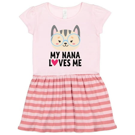 Inktastic Nana Loves Me Grandchild Gift Toddler Girl Dress
