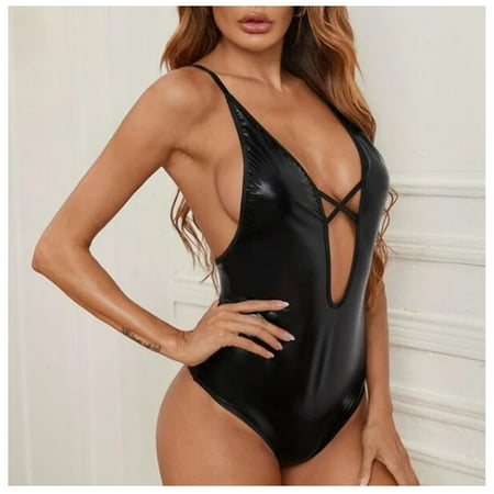 Munlar Lingerie For Women Womens Underwear Women Fashion Sexy Sling Artificial Leather Underwear Bodysuit Lingerie
Munlar Lingerie For Women Womens Underwear Women Fashion Sexy Sling Artificial Leather Underwear Bodysuit Lingerie