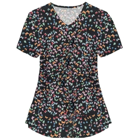 Women’s Fashion Printing V Neck Working Uniform Summer Short Sleeve Pocket Scrub Tops for Ladies Casual Comfy Tee
Women’s Fashion Printing V Neck Working Uniform Summer Short Sleeve Pocket Scrub Tops for Ladies Casual Comfy Tee